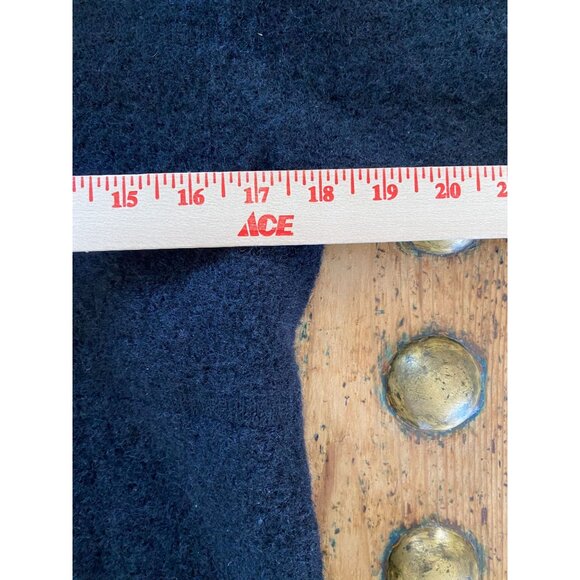 Karen Scott Womens Black 100% Wool Button-Up Long Sleeve Sweater XL Jacket - Picture 8 of 8